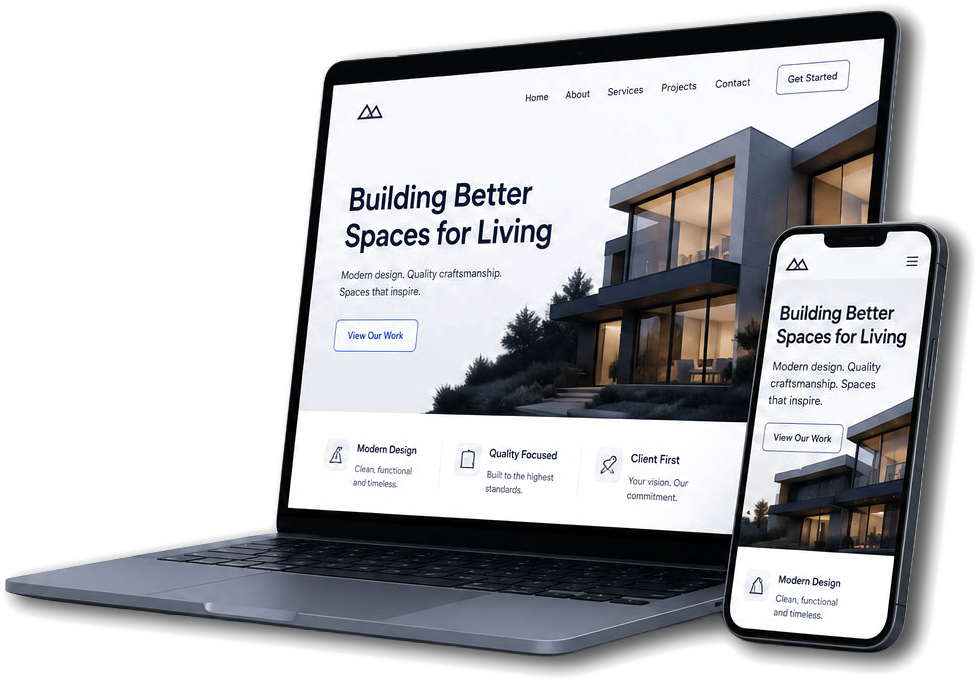 Professional website preview